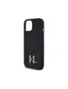 Wholesale Karl Lagerfeld Silicone Shadow Metal Initial MagSafe Apple iPhone 15 black - KLD21969 - {ean13} - Hurt