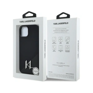 Hurtownia GSM - Karl Lagerfeld Siliconă Shadow Metal Inițial MagSafe Apple iPhone 15 negru - KLD21969 - {ean13} - Hurt