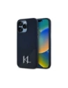 Karl Lagerfeld Silicone Shadow Metal Initial MagSafe Apple iPhone 15 Pro black