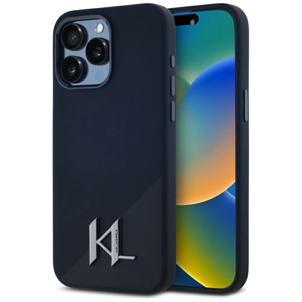 Hurtownia GSM - Karl Lagerfeld Umbră de silicon Metal Initial MagSafe Apple iPhone 15 Pro negru - KLD21970 - {ean13} - Hurt