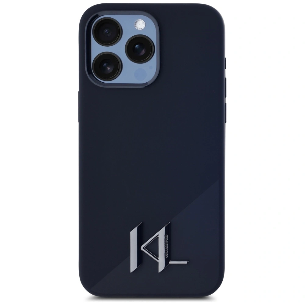 Hurtownia GSM - Karl Lagerfeld Umbră de silicon Metal Initial MagSafe Apple iPhone 15 Pro negru - KLD21970 - {ean13} - Hurt