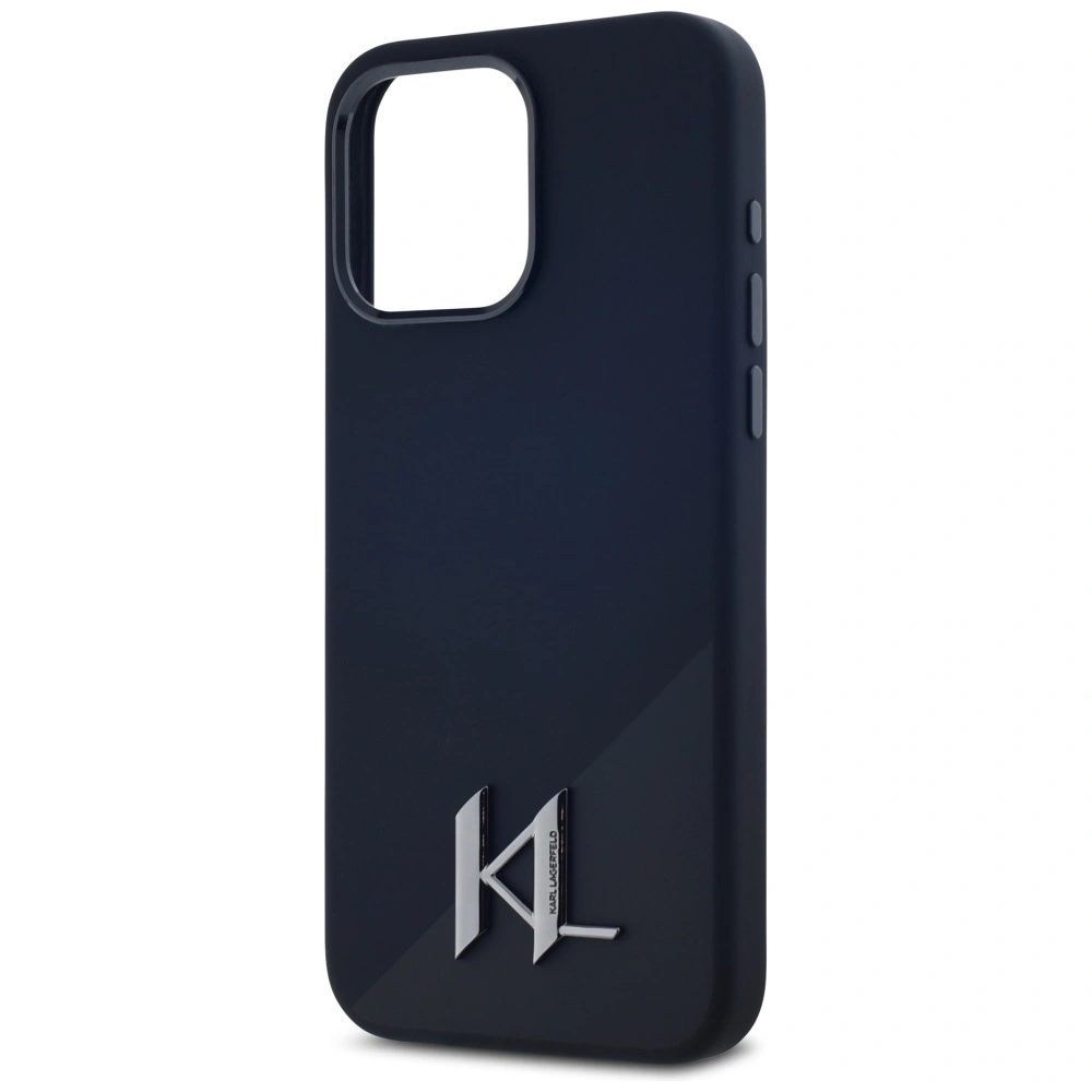 Hurtownia GSM - Karl Lagerfeld Umbră de silicon Metal Initial MagSafe Apple iPhone 15 Pro negru - KLD21970 - {ean13} - Hurt