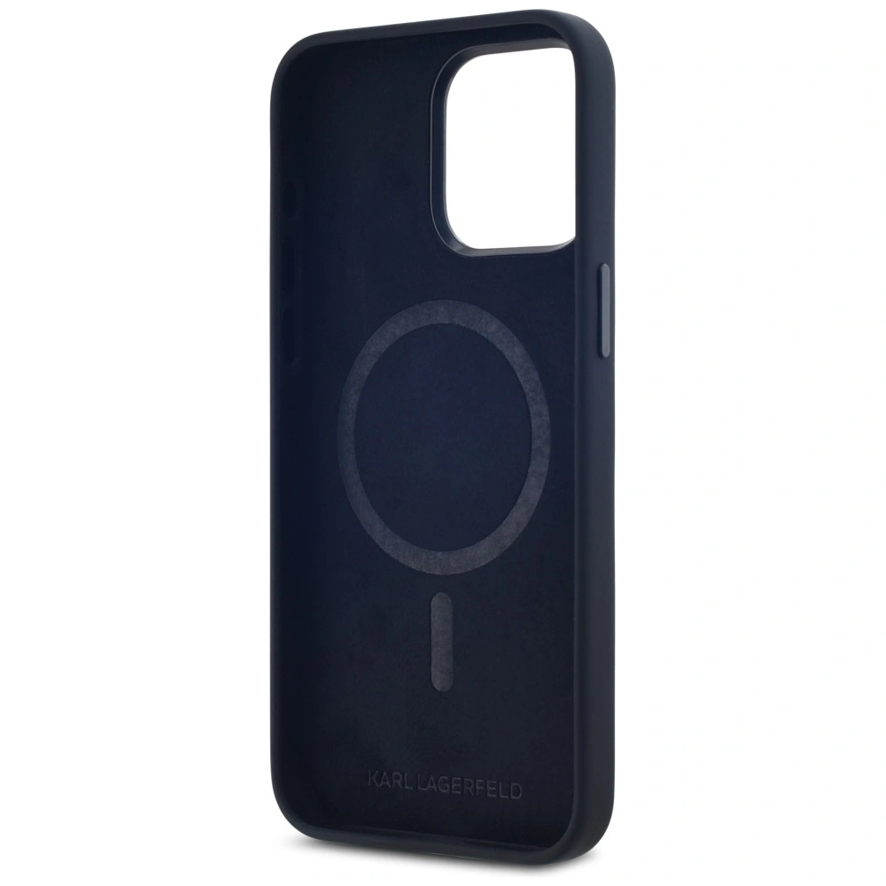 Hurtownia GSM - Karl Lagerfeld Umbră de silicon Metal Initial MagSafe Apple iPhone 15 Pro negru - KLD21970 - {ean13} - Hurt
