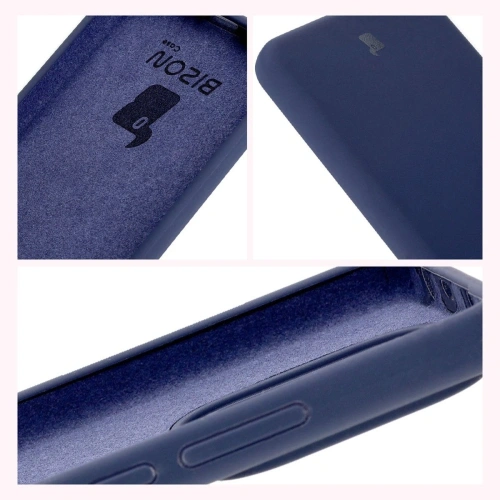 Silikonowe etui Bizon Soft Case do Xiaomi Redmi Note 14 5G ciemnoniebieskie