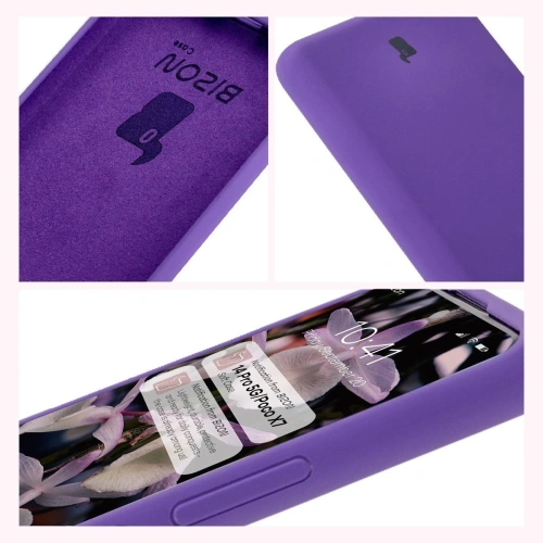 Silikonowe etui Bizon Soft Case do Xiaomi Redmi Note 14 Pro 5G / Poco X7 fioletowe