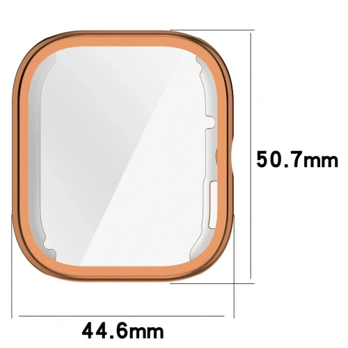 Etui z osłoną ekranu Bizon Case Watch Felipe do Xiaomi Redmi Watch 5 różowozłote