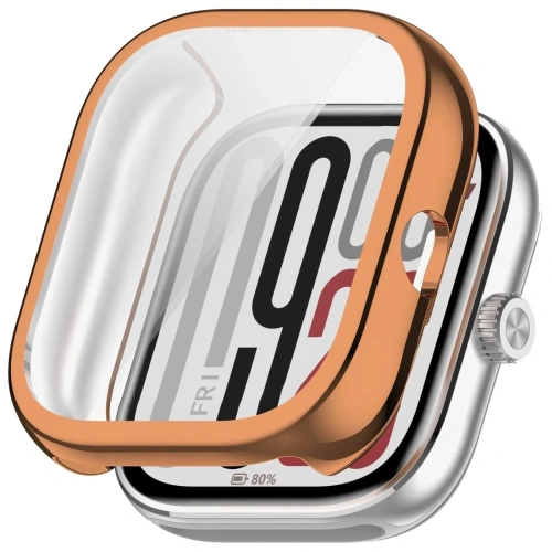 Etui z osłoną ekranu Bizon Case Watch Felipe do Xiaomi Redmi Watch 5 różowozłote