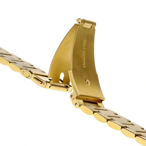 Pasek ze stali nierdzewnej Bizon Strap Watch Aura do Smartwatcha 22 mm złoty