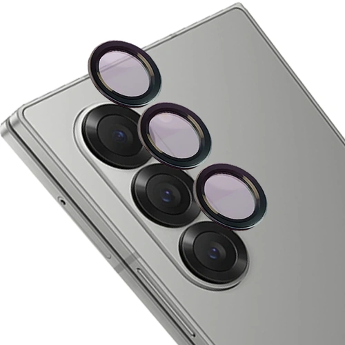 Szkło hartowane na aparat z aplikatorem Bizon Glass Snap Lens do Samsung Galaxy Z Fold6 czarna ramka