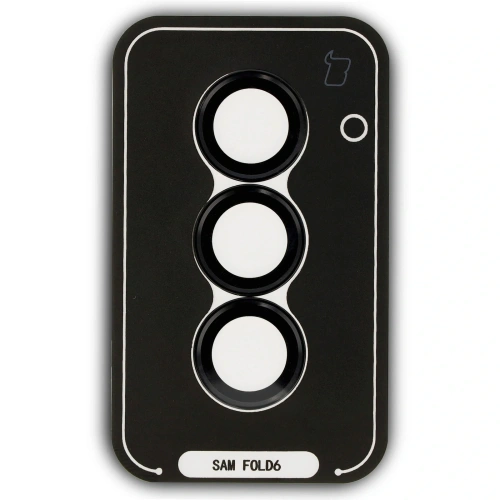 Szkło hartowane na aparat z aplikatorem Bizon Glass Snap Lens do Samsung Galaxy Z Fold6 czarna ramka