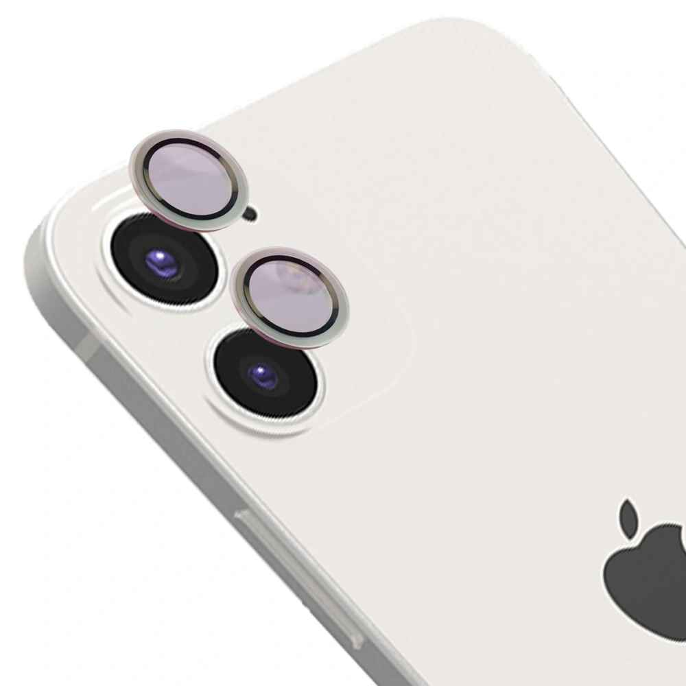 Wholesale Bizon Glass Snap Lens Apple iPhone 12 / 12 Mini / 11 silver frame - BIZ8666 - {ean13} - Hurt