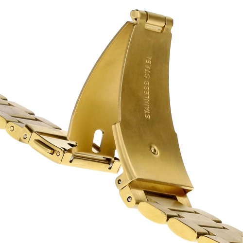 Pasek ze stali nierdzewnej Bizon Strap Watch Aura do Smartwatcha 20 mm złoty