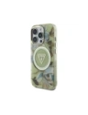 Hurtownia GSM - Guess Glitrové květiny trojúhelníkové tlačítka MagSafe Apple iPhone 16 Pro zelený - GUE4418 - {ean13} - Hurt