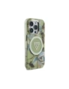 Hurtownia GSM - Guess Glitrové květiny trojúhelníkové tlačítka MagSafe Apple iPhone 16 Pro zelený - GUE4418 - {ean13} - Hurt