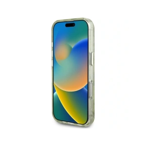 Hurtownia GSM - Guess Glitrové květiny trojúhelníkové tlačítka MagSafe Apple iPhone 16 Pro zelený - GUE4418 - {ean13} - Hurt