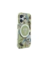 Hurtownia GSM - Guess Flori Strălucitoare Triunghi Butoane MagSafe Apple iPhone 16 verde - GUE4419 - {ean13} - Hurt
