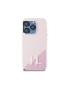 Wholesale Karl Lagerfeld Silicone Shadow Metal Initial MagSafe Apple iPhone 15 Pro pink - KLD21973 - {ean13} - Hurt