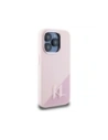 Wholesale Karl Lagerfeld Silicone Shadow Metal Initial MagSafe Apple iPhone 15 Pro pink - KLD21973 - {ean13} - Hurt