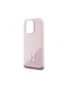 Wholesale Karl Lagerfeld Silicone Shadow Metal Initial MagSafe Apple iPhone 15 Pro pink - KLD21973 - {ean13} - Hurt