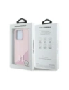 Wholesale Karl Lagerfeld Silicone Shadow Metal Initial MagSafe Apple iPhone 15 Pro pink - KLD21973 - {ean13} - Hurt
