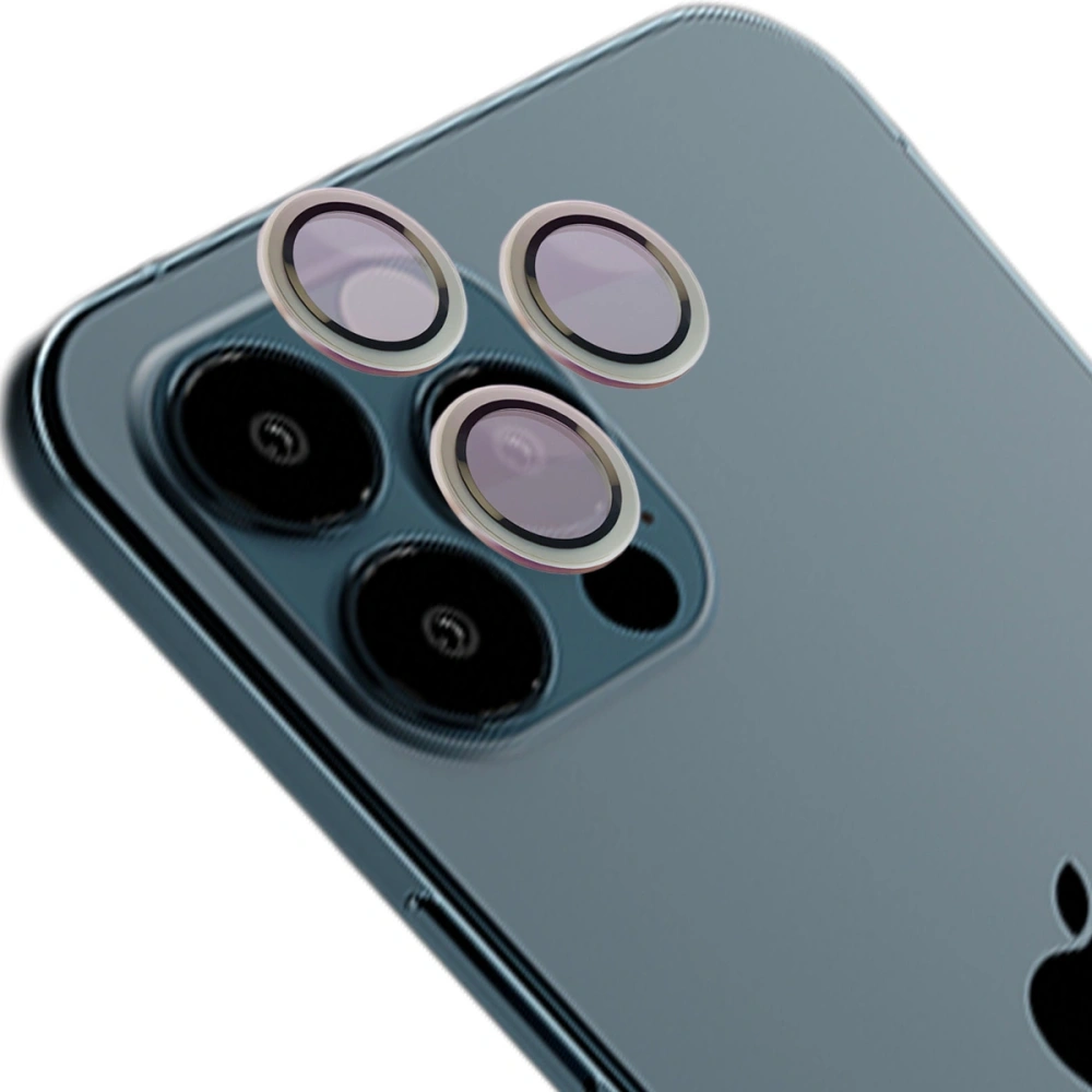 Hurtownia GSM - Bizon Glass Snap Lens Apple iPhone 12 Pro Max stříbrný rámeček - BIZ8677 - {ean13} - Hurt