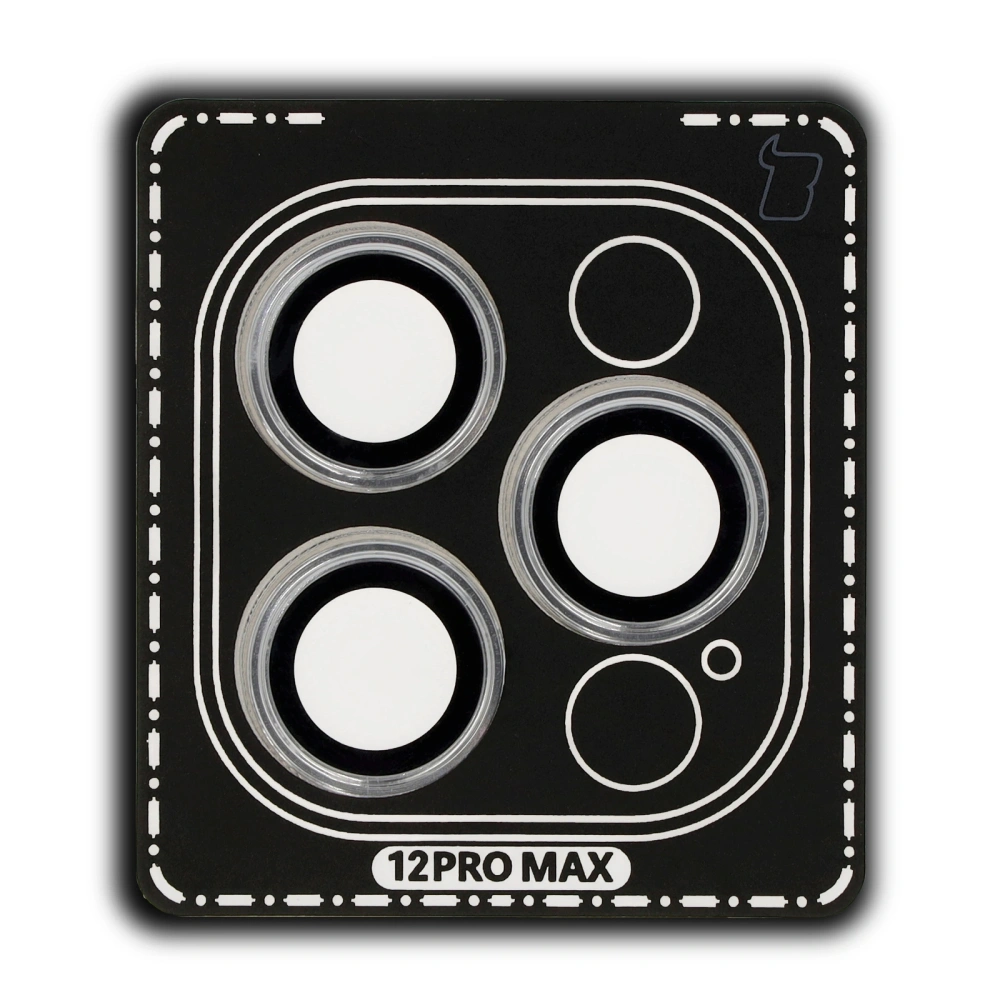 Hurtownia GSM - Bizon Glass Snap Lens Apple iPhone 12 Pro Max stříbrný rámeček - BIZ8677 - {ean13} - Hurt