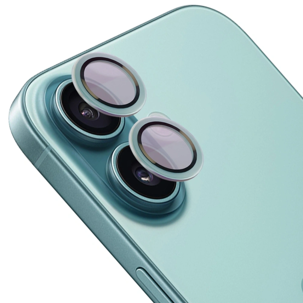 Wholesale Bizon Glass Snap Lens Apple iPhone 16 / 16 Plus turquoise frame - BIZ8678 - {ean13} - Hurt