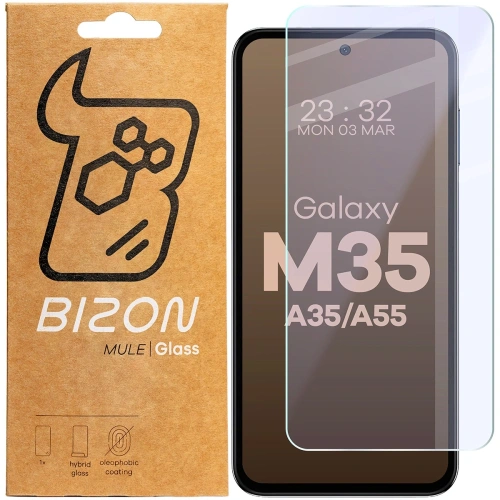 Elastyczne szkło hybrydowe Bizon Glass Mule do Samsung Galaxy M35 5G / A35 5G / A55 5G