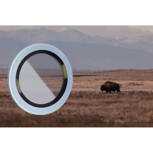 Szkło na aparat z aplikatorem Bizon Glass Snap Lens do Apple iPhone 14 / 14 Plus jasnoniebieska ramka