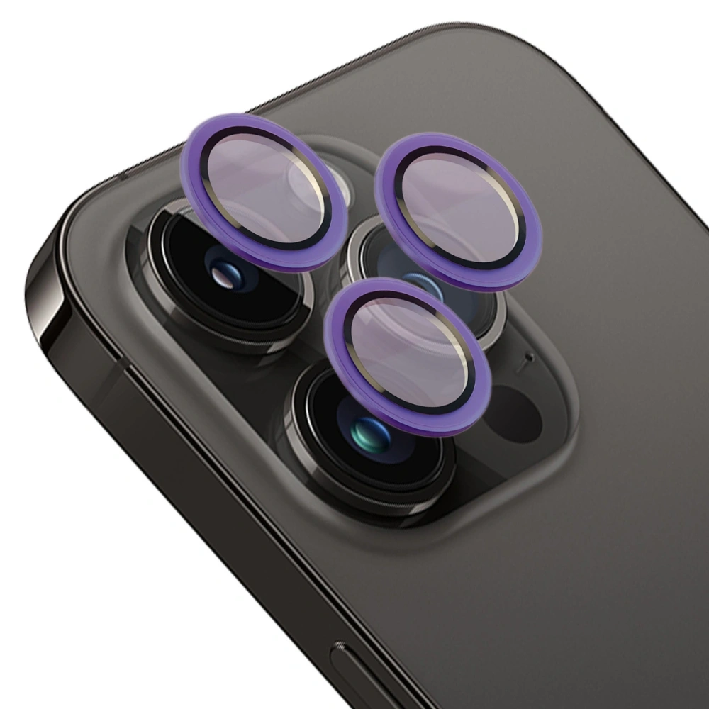 Hurtownia GSM - Szkło na aparat z aplikatorem Bizon Glass Snap Lens do Apple iPhone 14 Pro / 14 Pro Max ciemnofioletowa ramka - BIZ8684 - {ean13} - Hurt