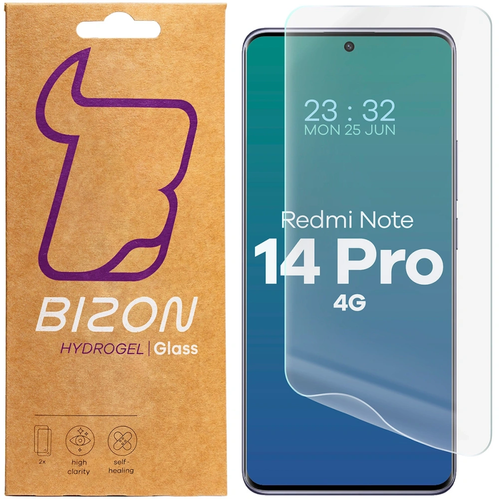 Hurtownia GSM - Folia hydrożelowa na ekran Bizon Glass Hydrogel Front do Xiaomi Redmi Note 14 Pro 4G [2 PACK] - BIZ8687 - {ean13} - Hurt
