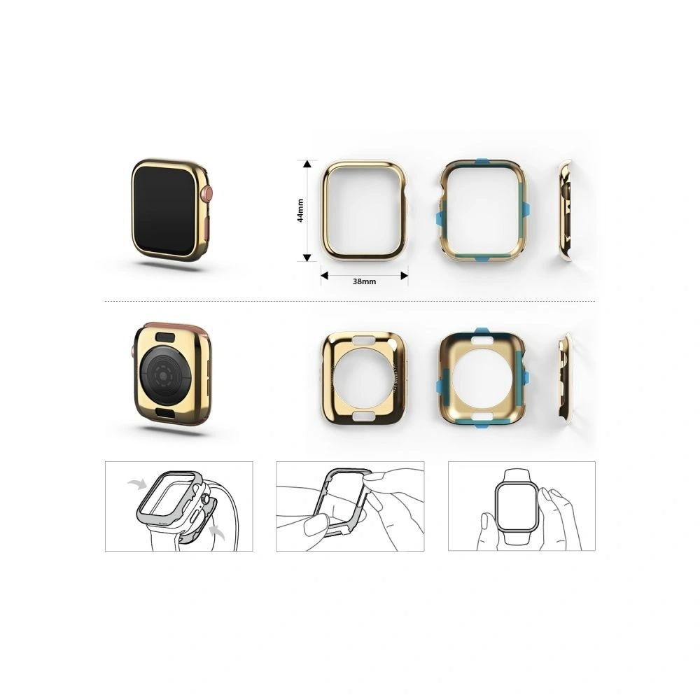 Hurtownia GSM - Nakládka Ringke Full Frame Styling Apple Watch 4/5/6/7/8/9/SE 44/45mm nerezová ocel Gold AW4-44-71 - RGK1184GLD - {ean13} - Hurt