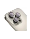 Szkło hartowane na aparat z aplikatorem Bizon Glass Snap Lens do Apple iPhone 16 Pro / 16 Pro Max szara ramka