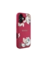 Wholesale Guess Grained Printed Flower Pattern MagSafe Apple iPhone 16 fuchsia - GUE4421 - {ean13} - Hurt