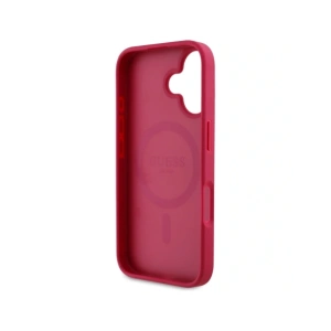 Wholesale Guess Grained Printed Flower Pattern MagSafe Apple iPhone 16 fuchsia - GUE4421 - {ean13} - Hurt