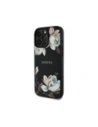 Wholesale Guess Grained Printed Flower Pattern MagSafe Apple iPhone 16 Pro black - GUE4423 - {ean13} - Hurt
