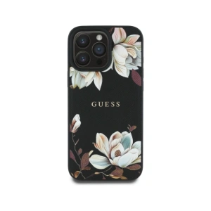 Hurtownia GSM - Guess Grained Printed Flower Pattern MagSafe Apple iPhone 16 Pro černý - GUE4423 - {ean13} - Hurt
