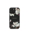 Wholesale Guess Grained Printed Flower Pattern MagSafe Apple iPhone 16 Pro black - GUE4423 - {ean13} - Hurt