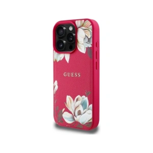 Hurtownia GSM - Guess Hladký tištěný květinový vzor MagSafe Apple iPhone 16 Pro fuchsie - GUE4424 - {ean13} - Hurt