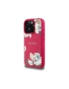 Wholesale Guess Grained Printed Flower Pattern MagSafe Apple iPhone 16 Pro fuchsia - GUE4424 - {ean13} - Hurt