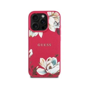 Hurtownia GSM - Guess Hladký tištěný květinový vzor MagSafe Apple iPhone 16 Pro fuchsie - GUE4424 - {ean13} - Hurt