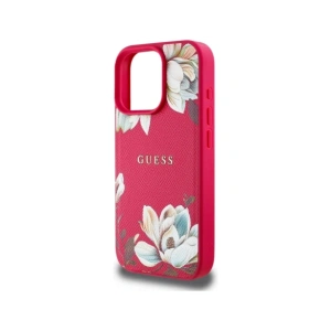 Hurtownia GSM - Guess Hladký tištěný květinový vzor MagSafe Apple iPhone 16 Pro fuchsie - GUE4424 - {ean13} - Hurt