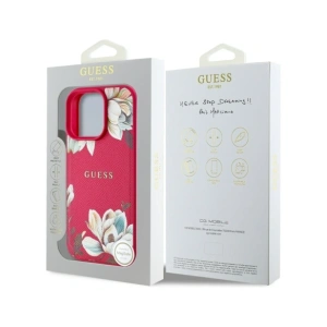 Hurtownia GSM - Guess Hladký tištěný květinový vzor MagSafe Apple iPhone 16 Pro fuchsie - GUE4424 - {ean13} - Hurt