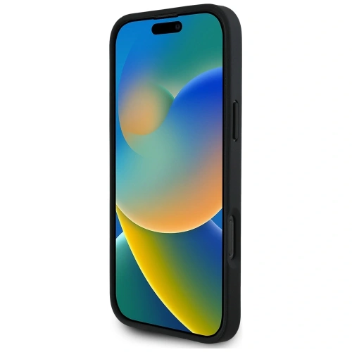 Etui Guess Grained Printed Flower Pattern MagSafe do Apple iPhone 16 Pro Max czarny