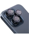 Bizon Glass Snap Lens iPhone 15 Pro / 15 Pro Max blauer Rahmen