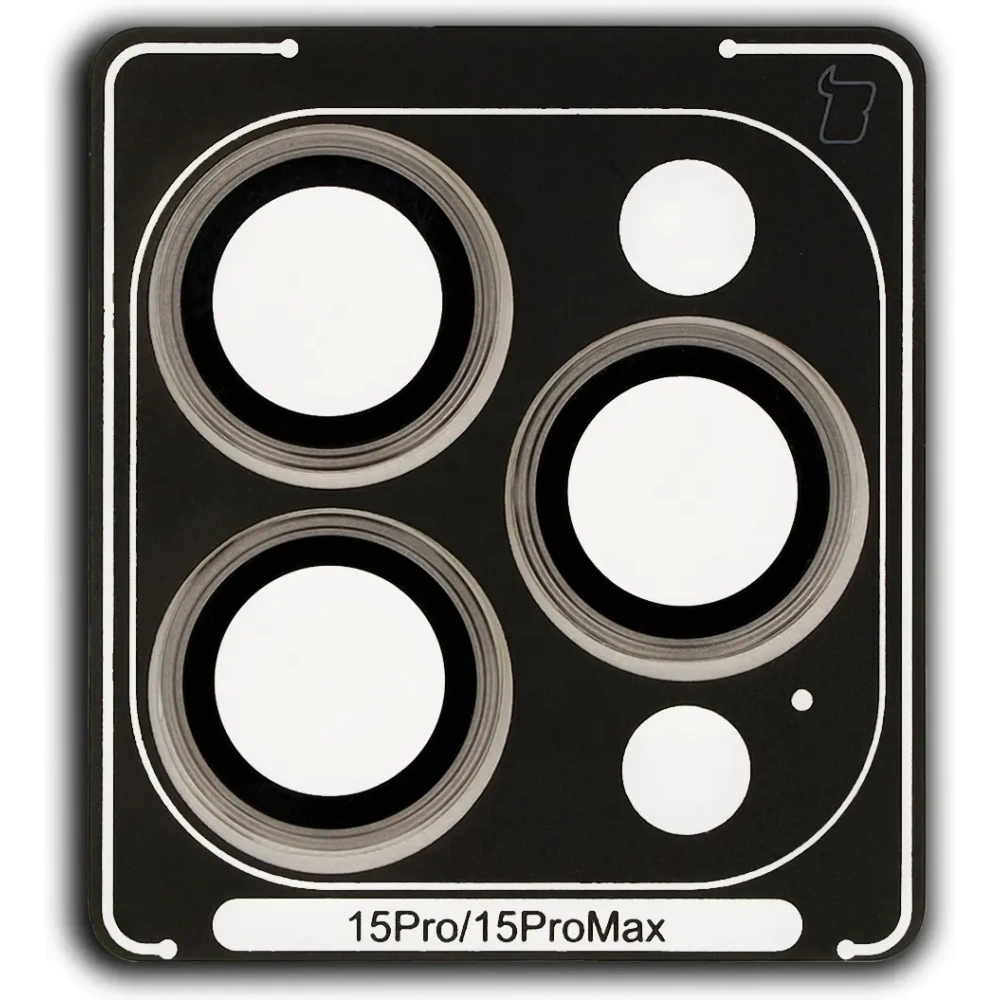 Hurtownia GSM - Szkło na aparat z aplikatorem Bizon Glass Snap Lens do iPhone 15 Pro / 15 Pro Max beżowa ramka - BIZ8700 - {ean13} - Hurt