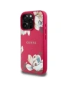 Wholesale Guess Grained Printed Flower Pattern MagSafe Apple iPhone 16 Pro Max fuchsia - GUE4426 - {ean13} - Hurt
