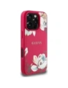 Wholesale Guess Grained Printed Flower Pattern MagSafe Apple iPhone 16 Pro Max fuchsia - GUE4426 - {ean13} - Hurt