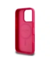 Wholesale Guess Grained Printed Flower Pattern MagSafe Apple iPhone 16 Pro Max fuchsia - GUE4426 - {ean13} - Hurt
