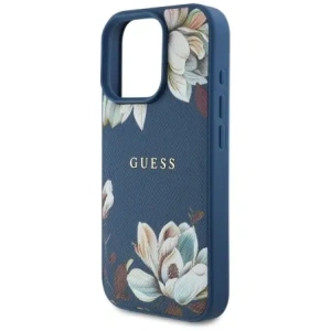 Hurtownia GSM - Guess Hladký tištěný květinový vzor MagSafe Apple iPhone 16 Pro modrý - GUE4429 - {ean13} - Hurt